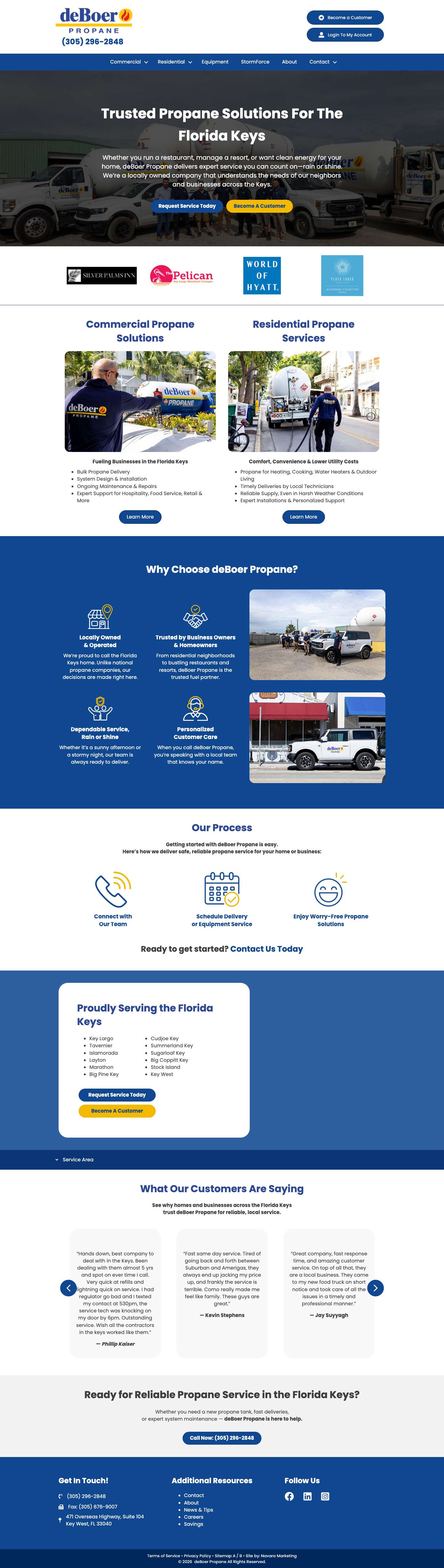 Home - deBoer Propane - Full Screenshot