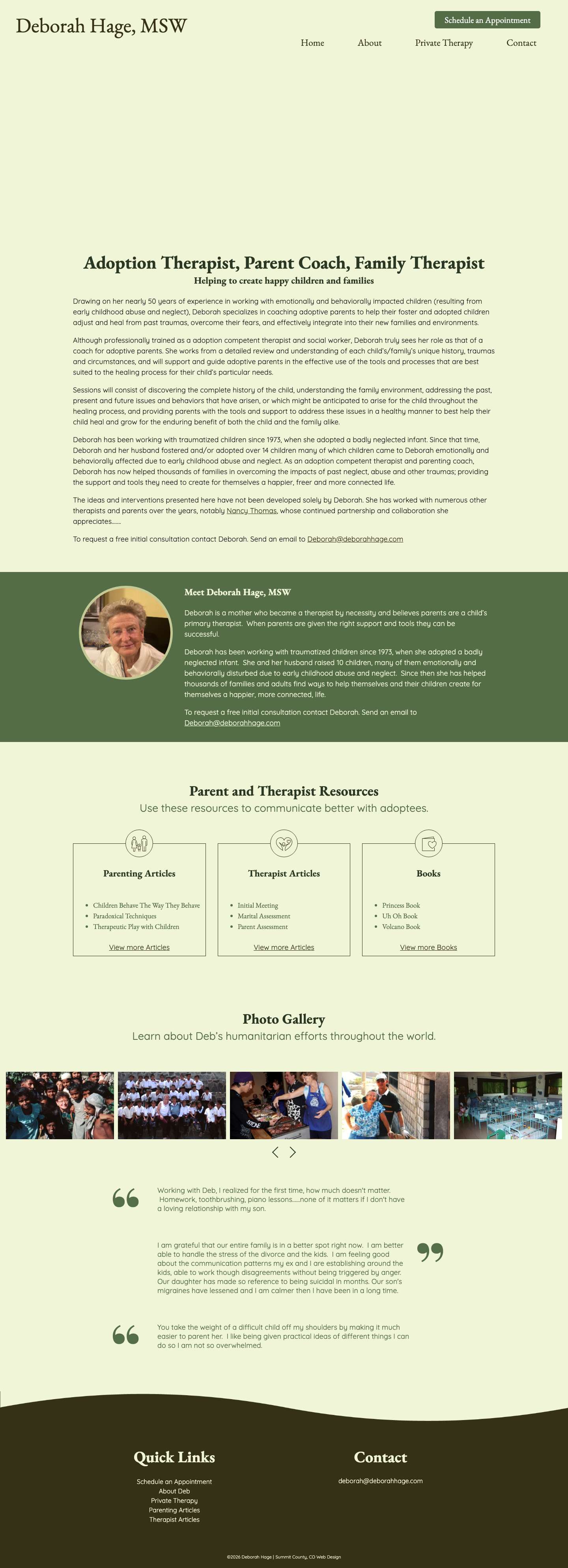 Adoption Competent Therapist | Deborah Hage | Silverthorne CODeborah Hage - Full Screenshot