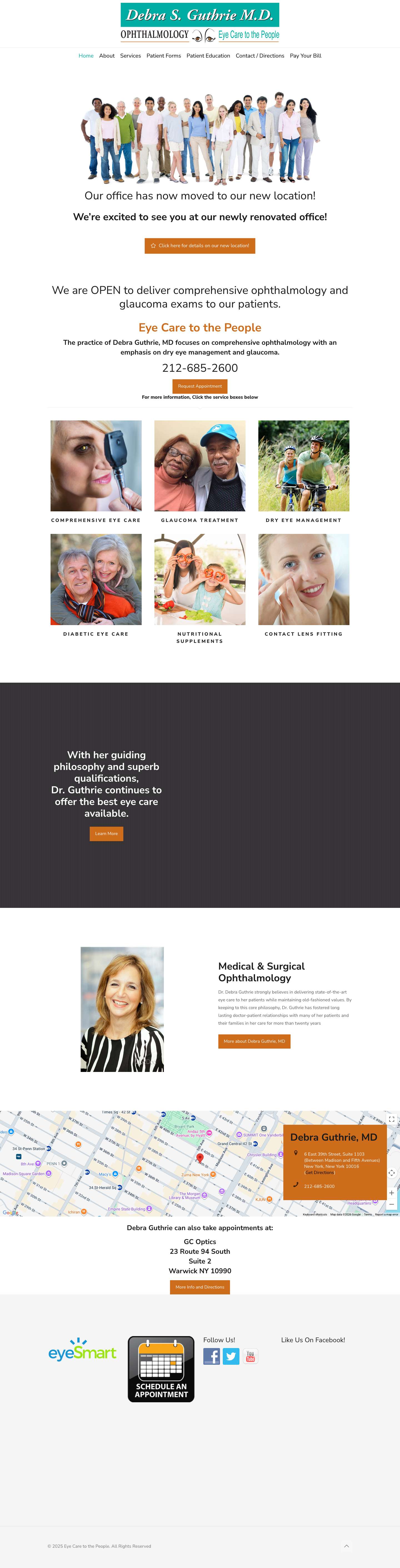 Debra Guthrie, MD New York NY Ophthalmology Dry Eye Glaucoma - Full Screenshot