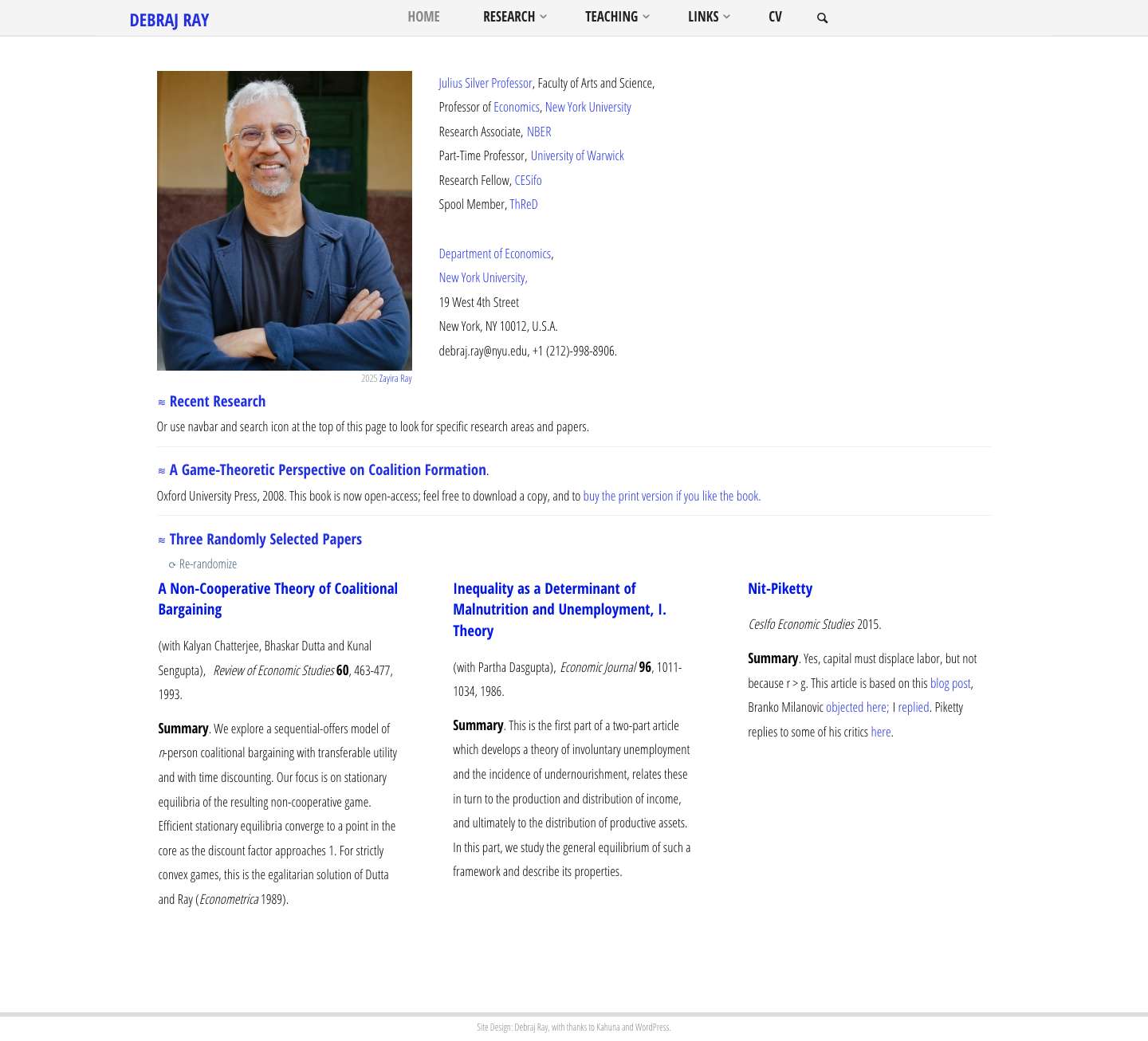 DEBRAJ RAY - Full Screenshot