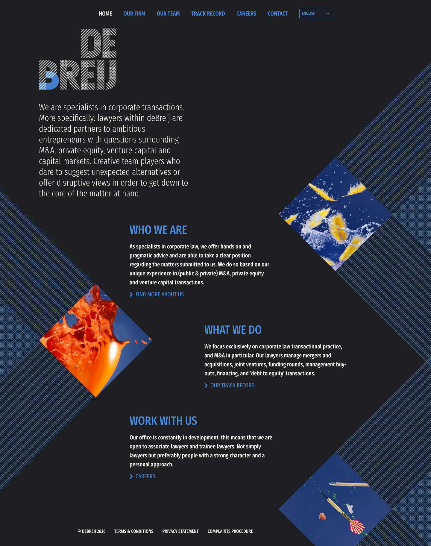 Home - DeBreij - M&A - Mergers and Acquisitions - Full Screenshot