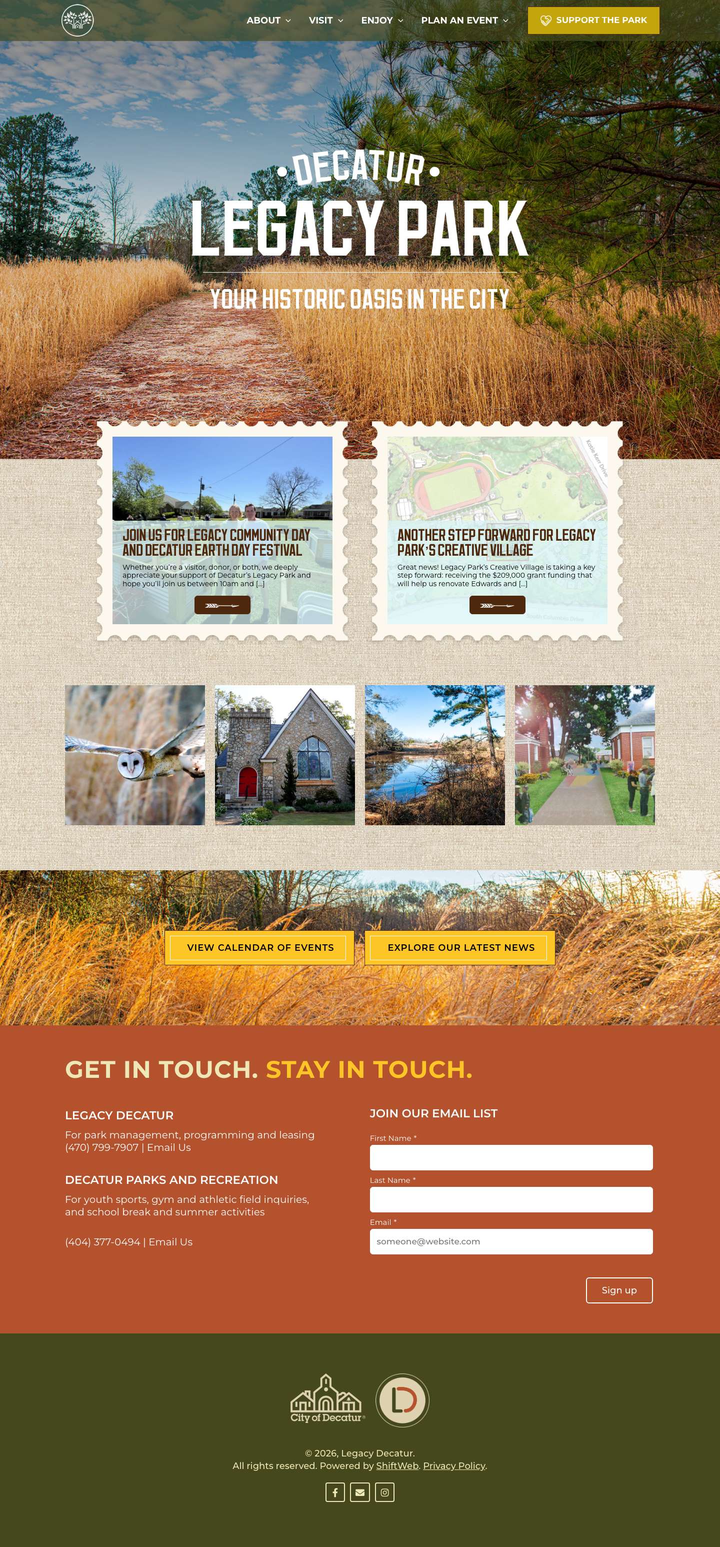 Home - Decatur Legacy Park - Full Screenshot