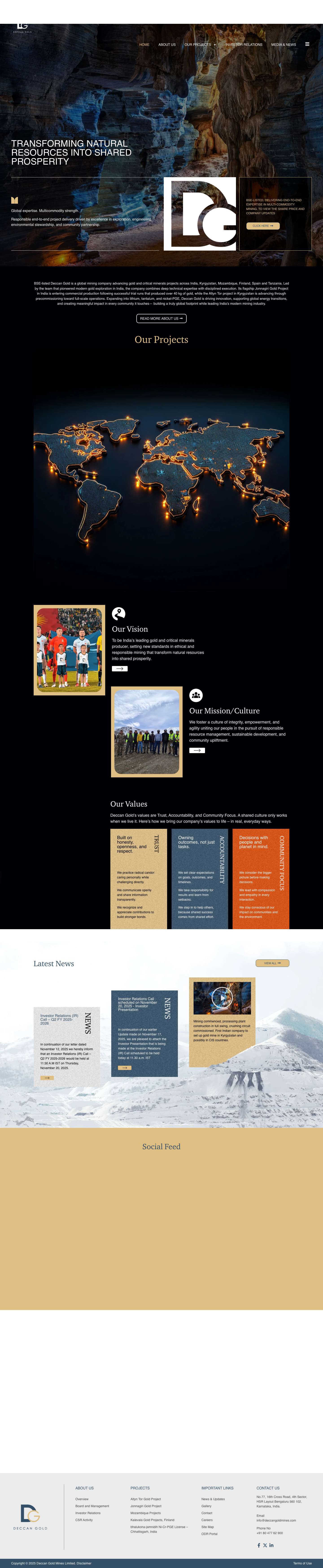 Deccan Gold Mines Ltd. – Home – Deccan Gold Mines Ltd. (DGML) - Full Screenshot