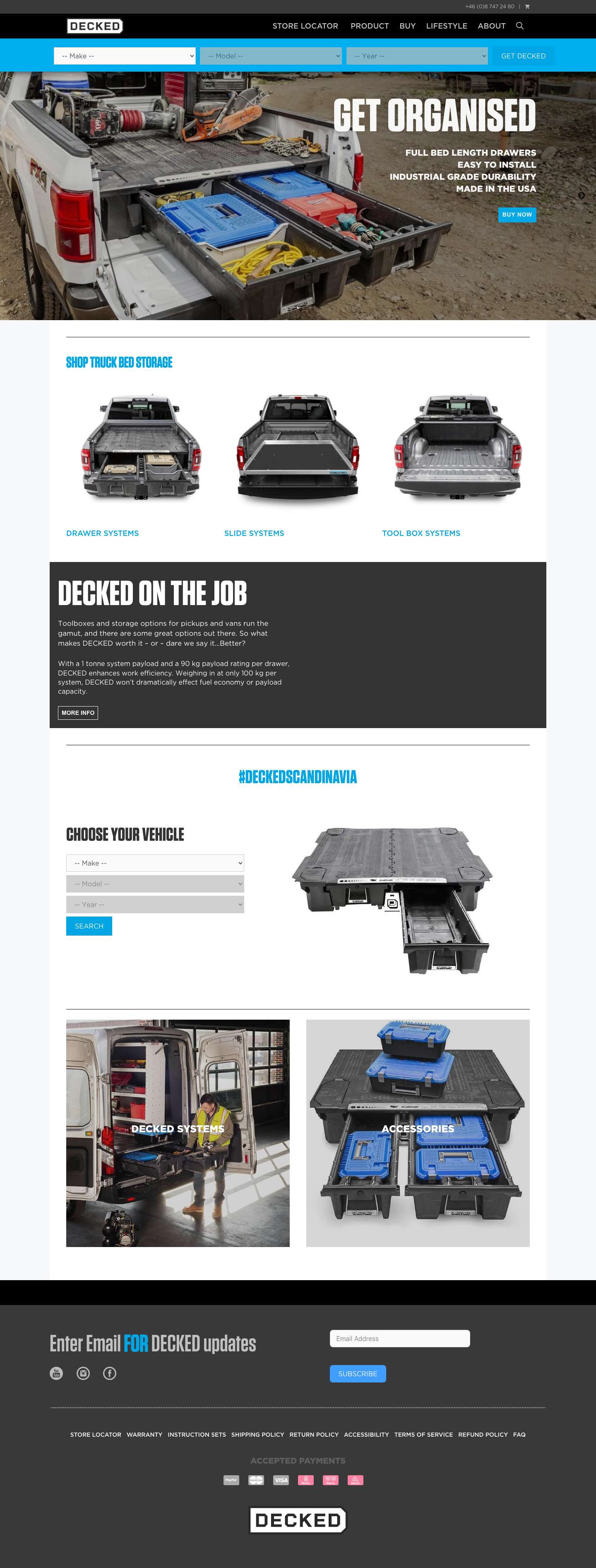 DECKED storage system for Sweden, Norway, Denmark and Finland. - Full Screenshot