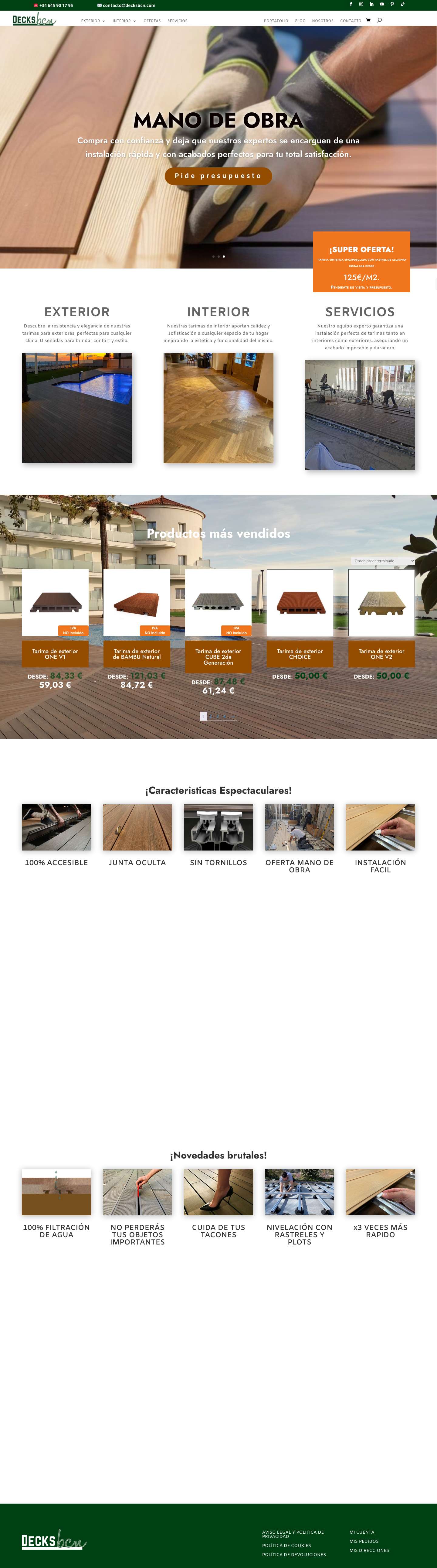 Tarimas de Interior y Exterior | - Full Screenshot
