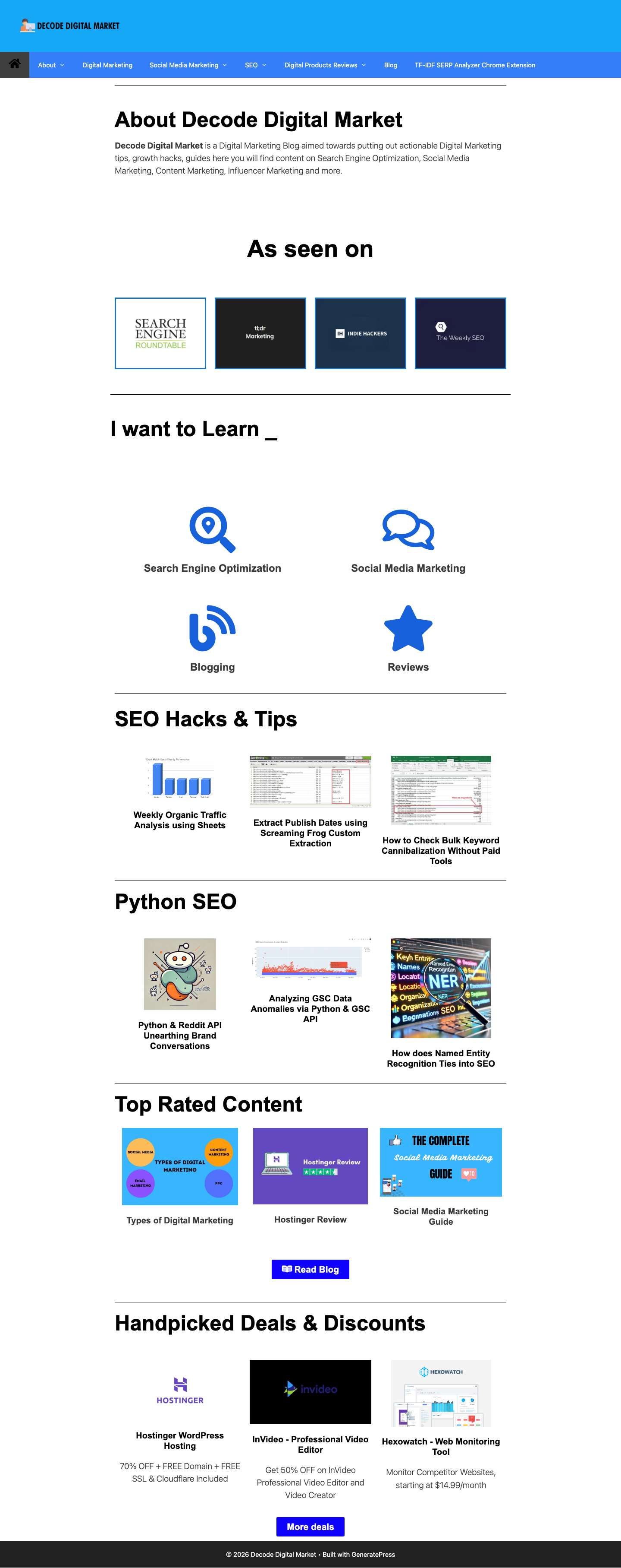 Decode Digital Market - All About Digital Marketing - Full Screenshot