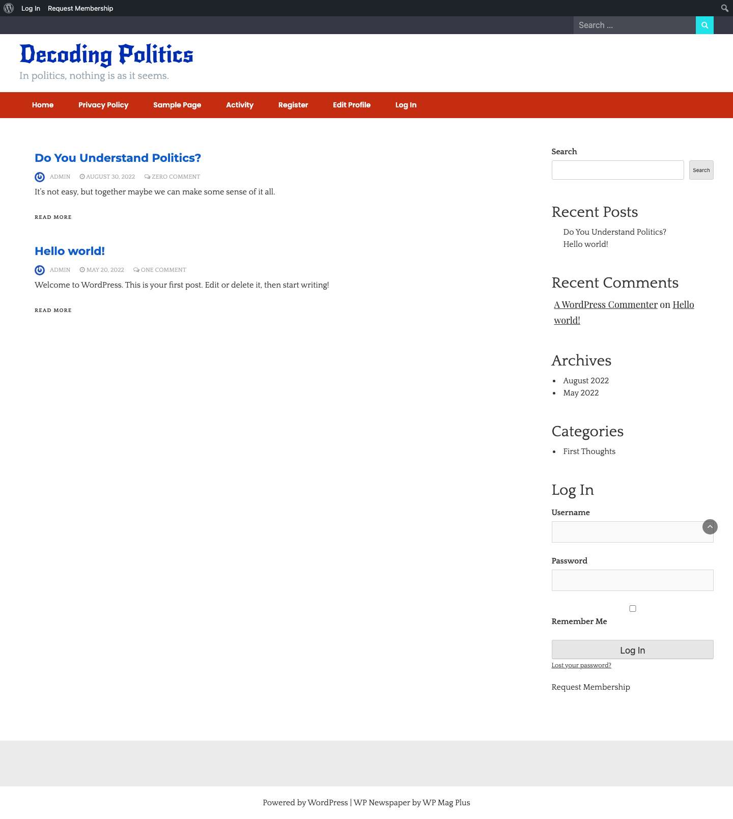Decoding Politics – In politics, nothing is as it seems. - Full Screenshot