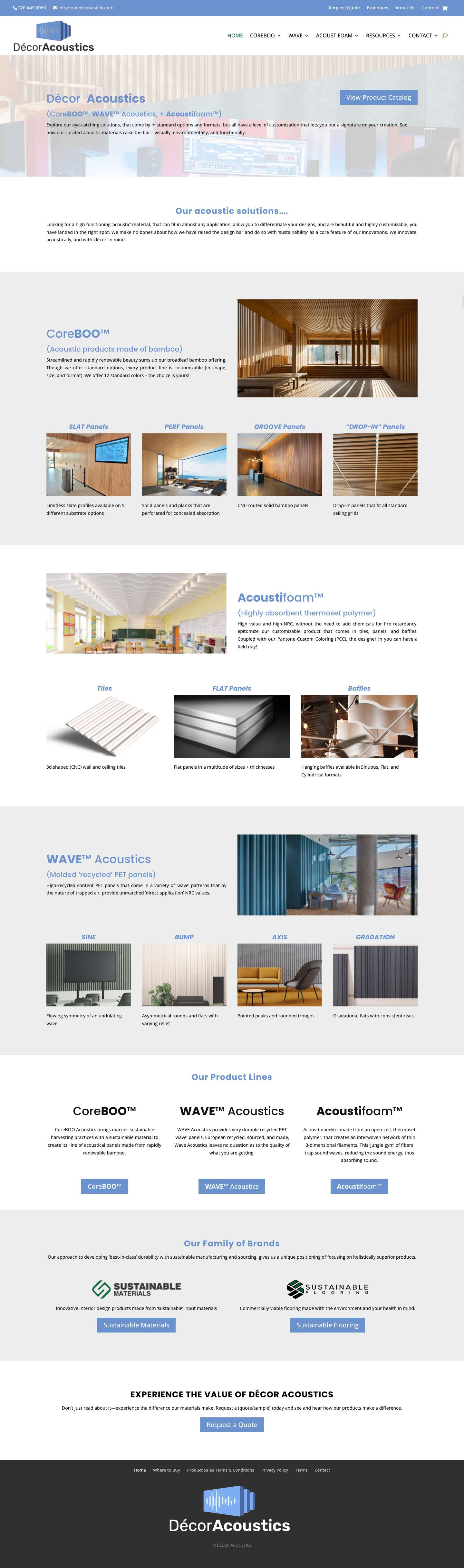 Home - Décor Acoustics - Full Screenshot
