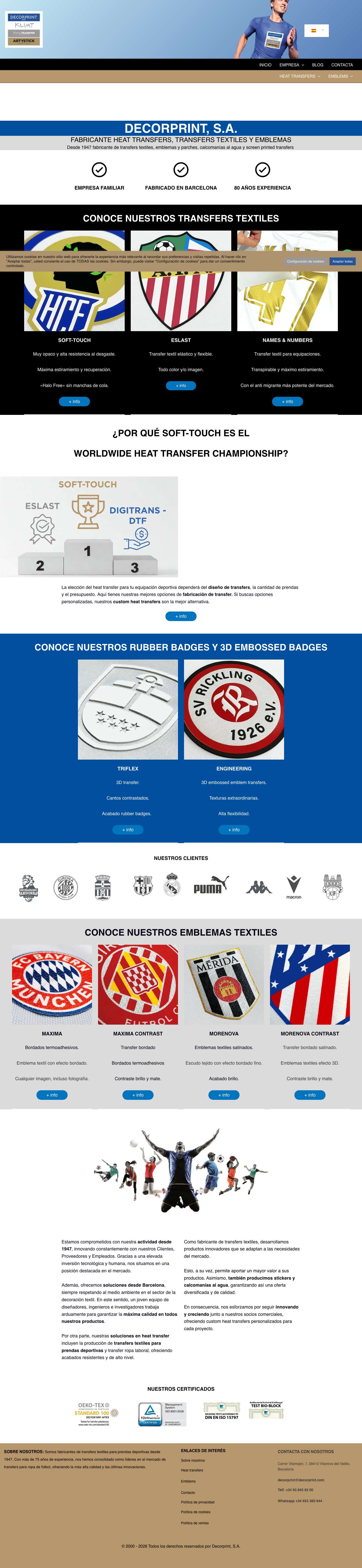 DECORPRINT Heat Transfer & Decal manufacturer -WhatsApp - Full Screenshot