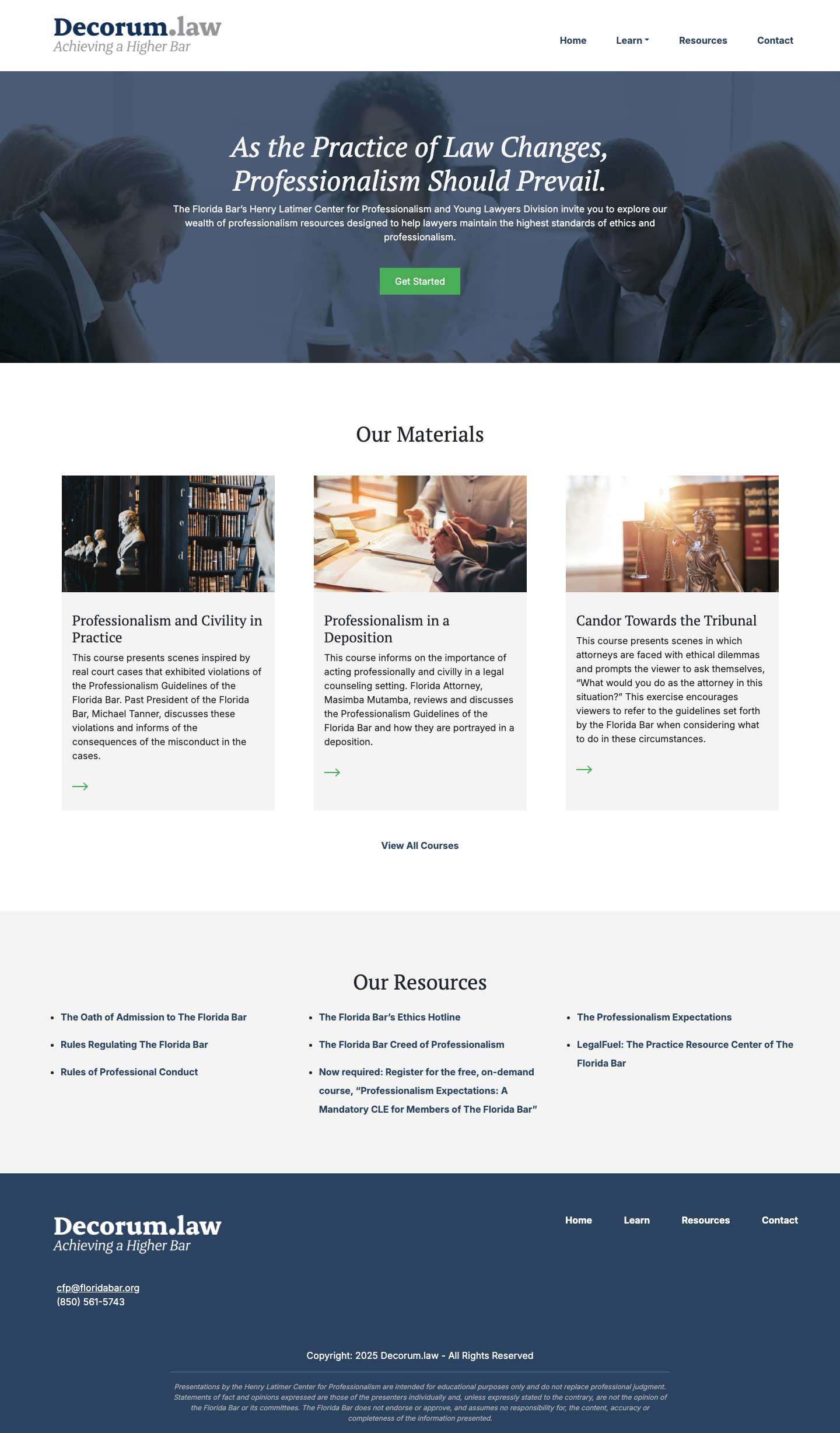 Home - Decorum.Law - Full Screenshot