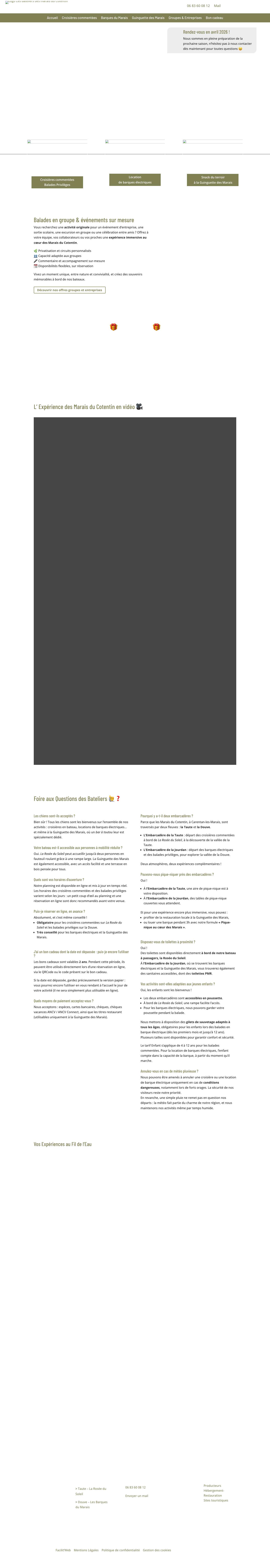 Echappée nature | Les Bateliers des Marais du Cotentin - Full Screenshot