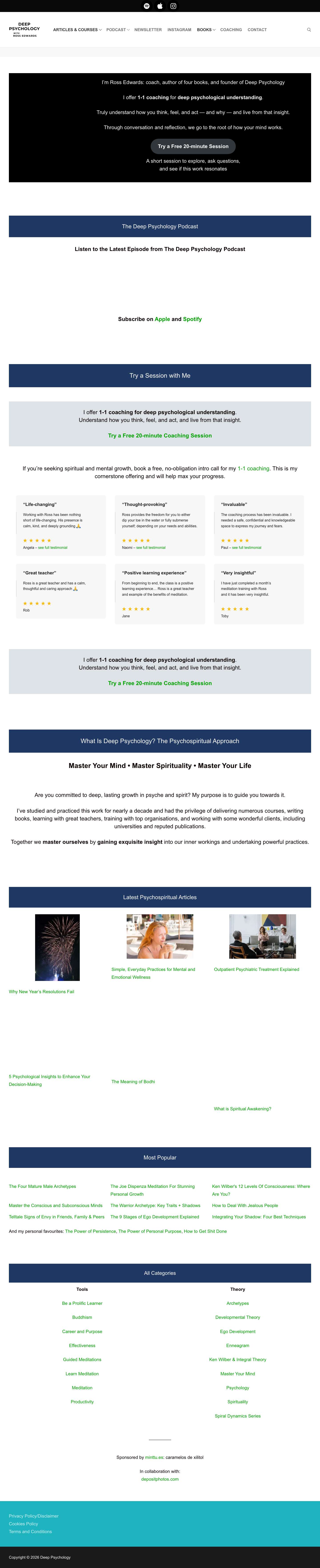 Deep Psychology: Psychospiritual Growth - Deep Psychology - Full Screenshot