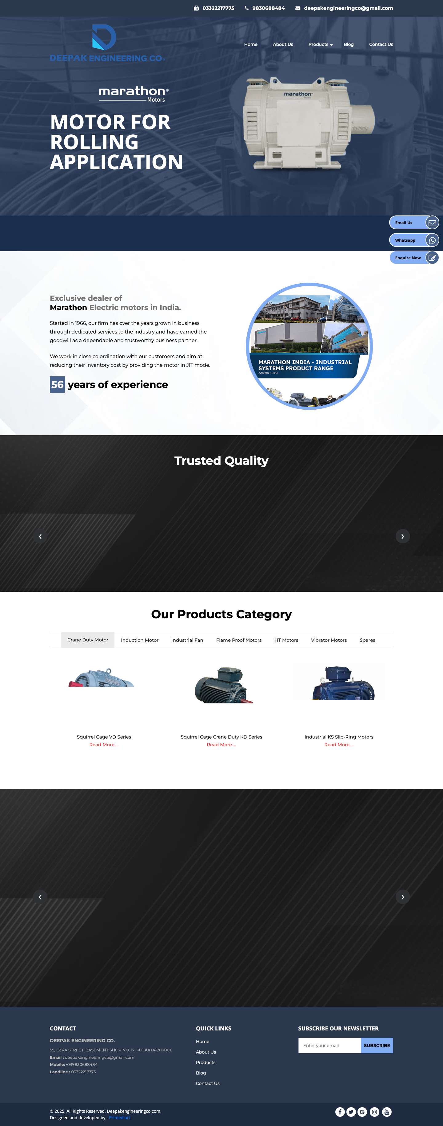 Marathon Electric Motor - Deepak Engineering Co. - Full Screenshot