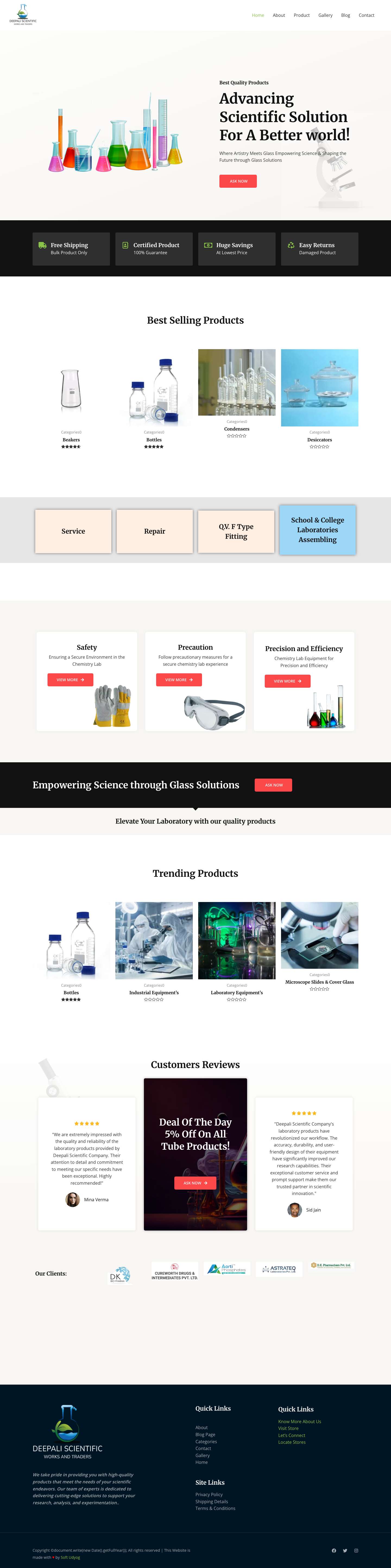 Deepali Scientific - Full Screenshot
