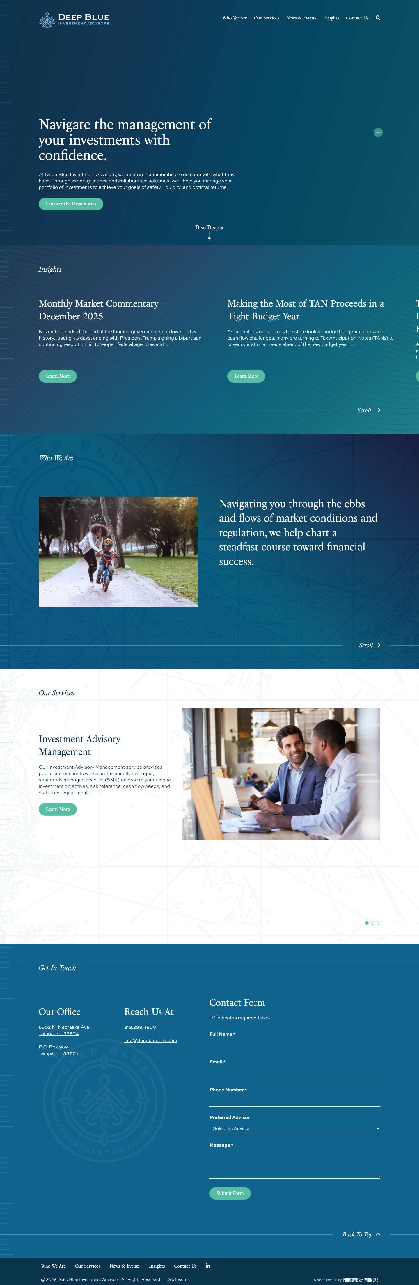 Deep Blue Investment Advisors - Full Screenshot