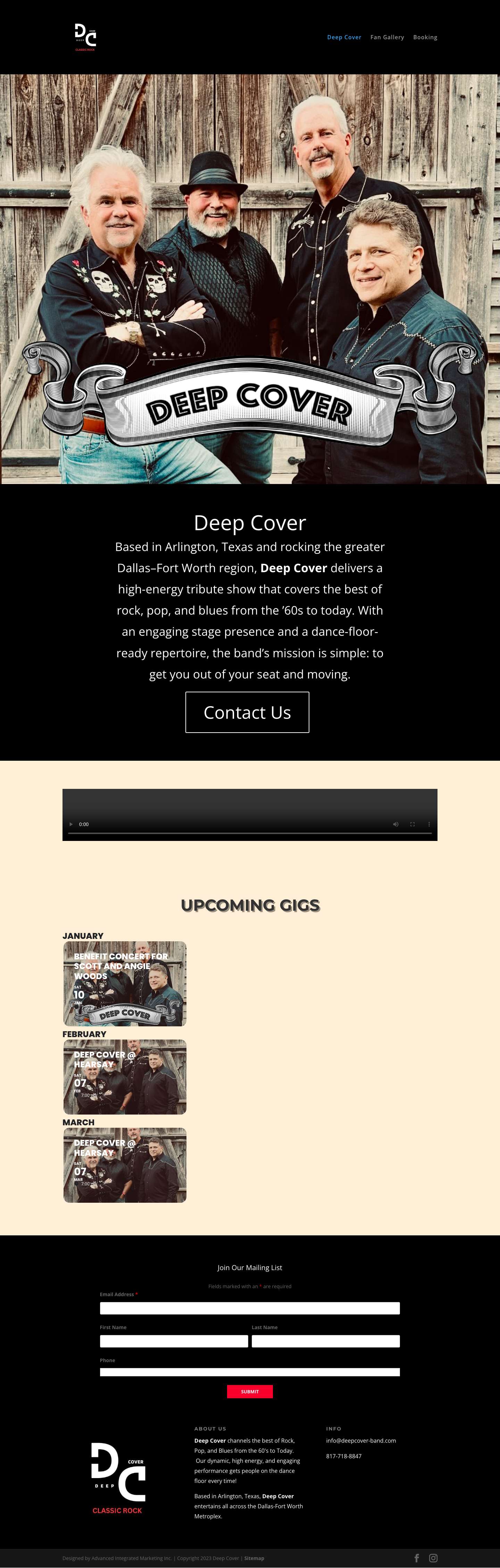 Deep Cover | Classic Rock Tribute Band | Arlington TX - Full Screenshot