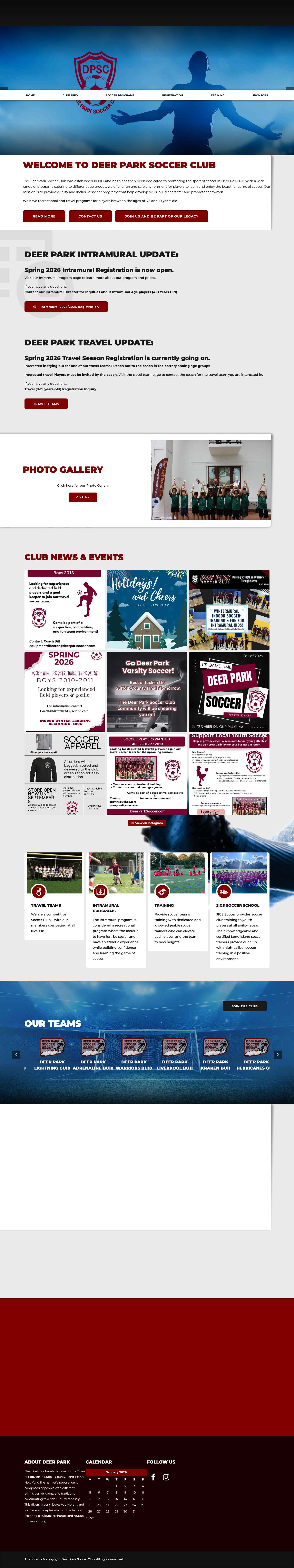 Deer Park Soccer Club - Full Screenshot