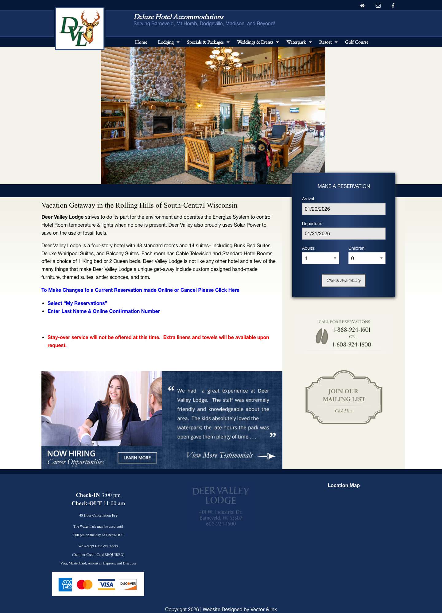 Deer Valley Lodge - Deluxe Hotel Accommodations - Full Screenshot