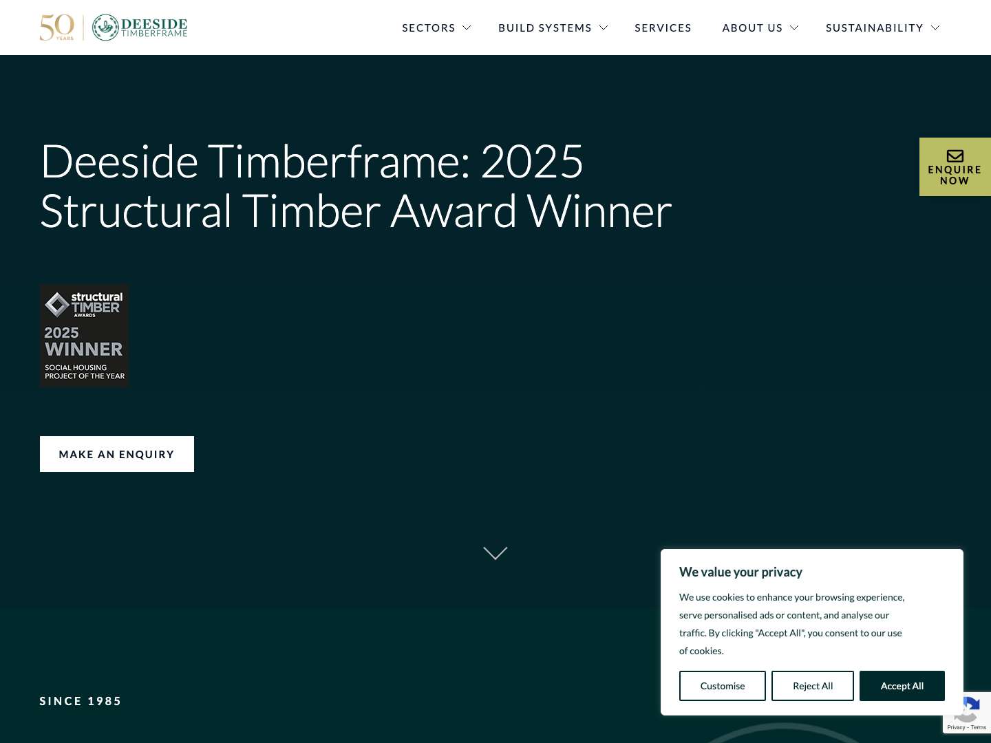 Deeside Timberframe | Bespoke Timberframes | Efficient, Durable, and Sustainable - Full Screenshot