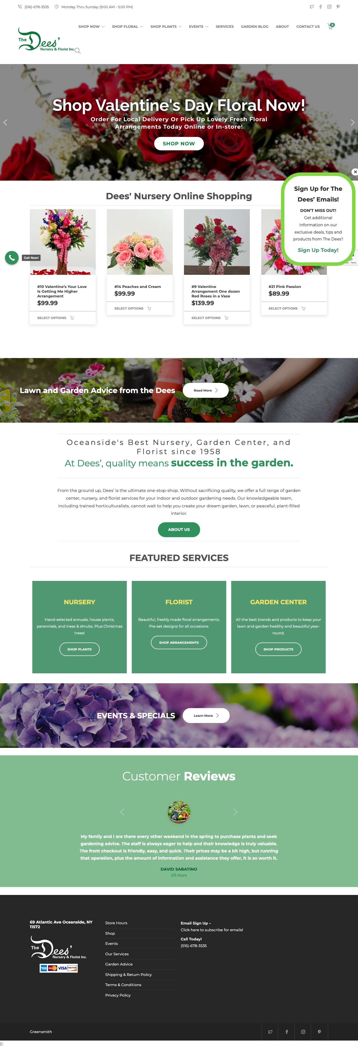 Home - Dees' Nursery - Full Screenshot