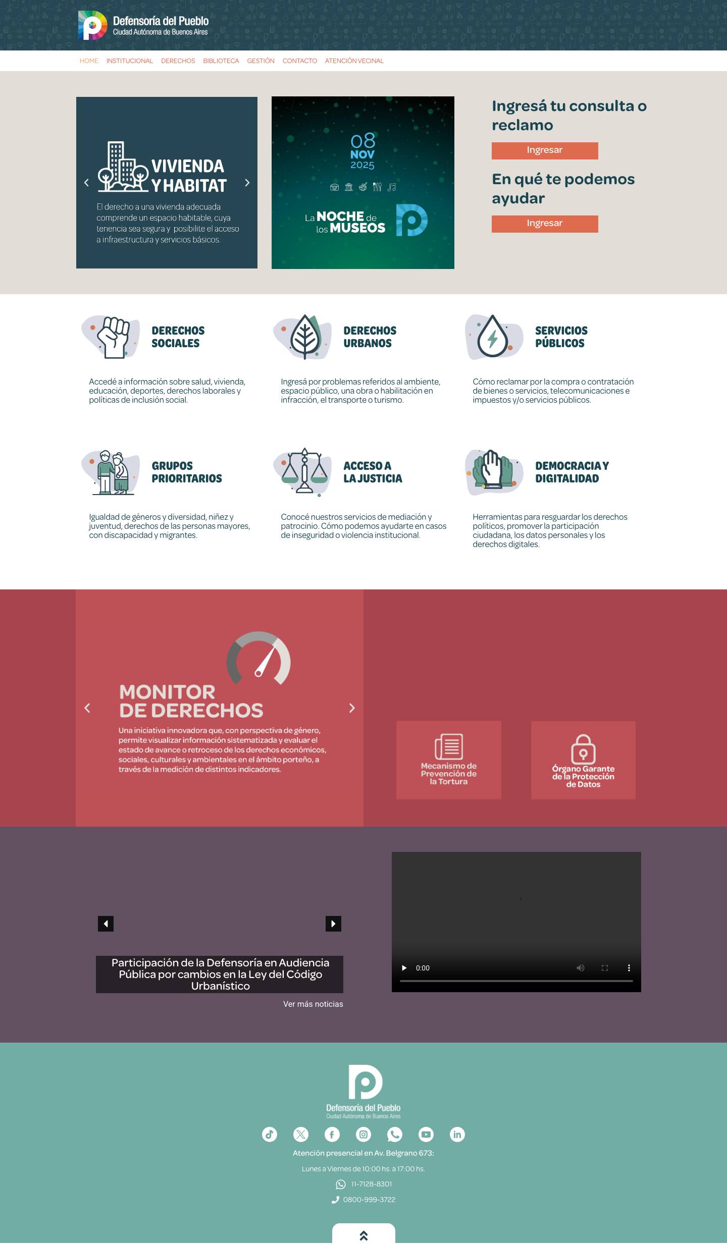 Home - Defensoría del Pueblo CABA - Full Screenshot