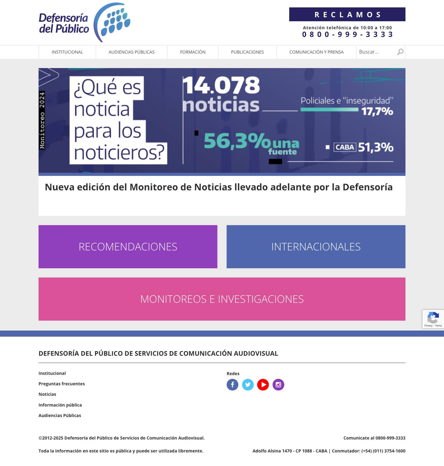 Defensoría del Público - Full Screenshot