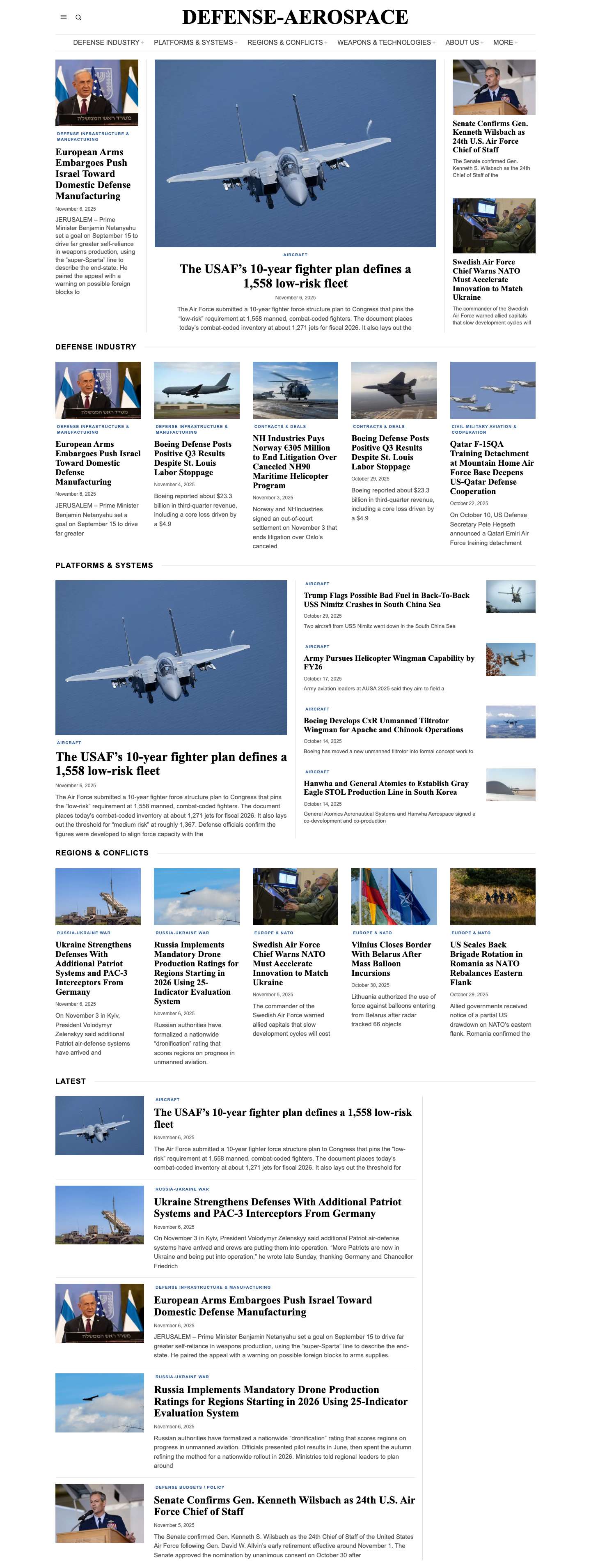 DEFENSE-AEROSPACE - Full Screenshot