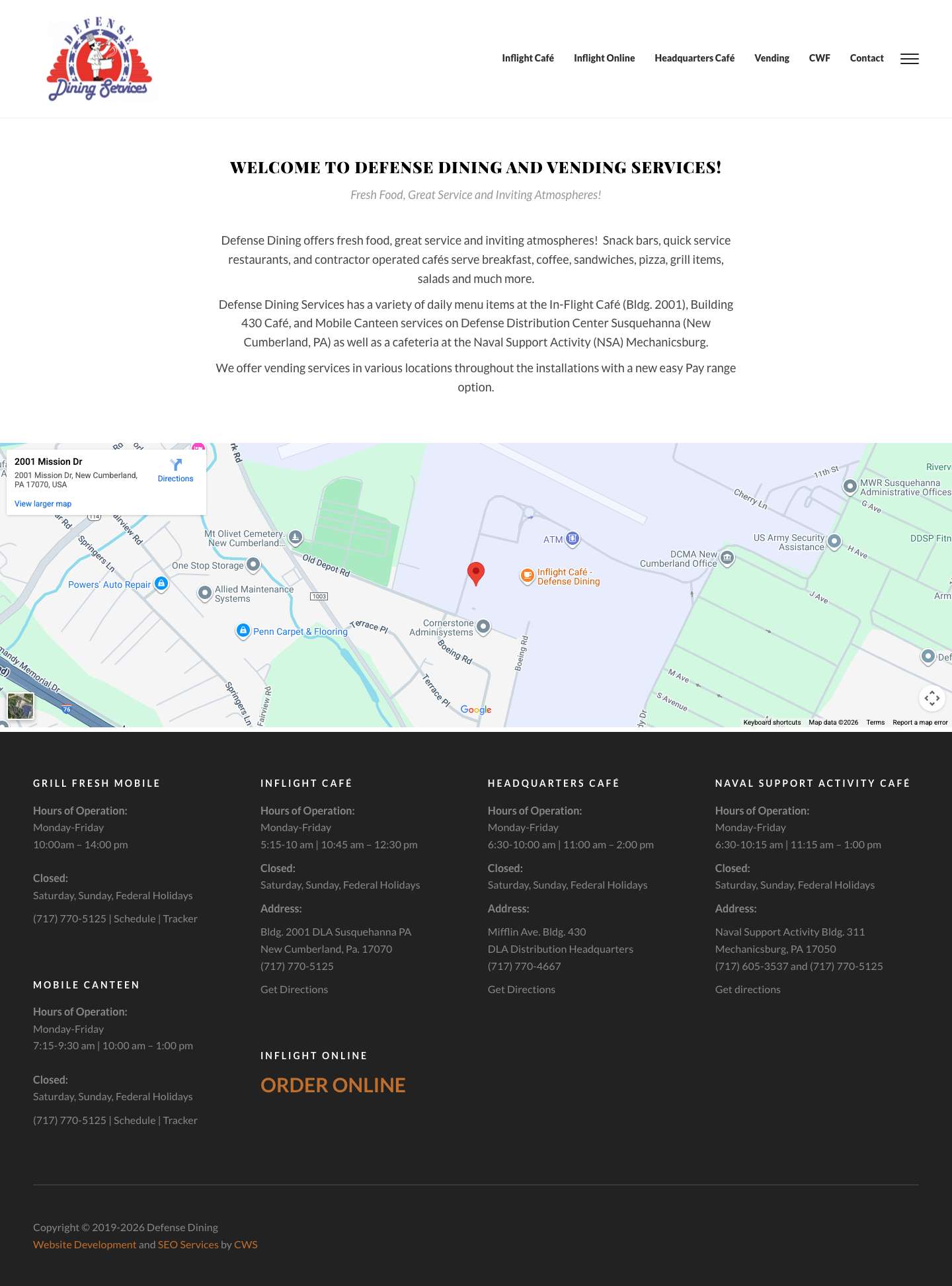 Defense Dining – Fresh food, great service and inviting atmospheres! - Full Screenshot