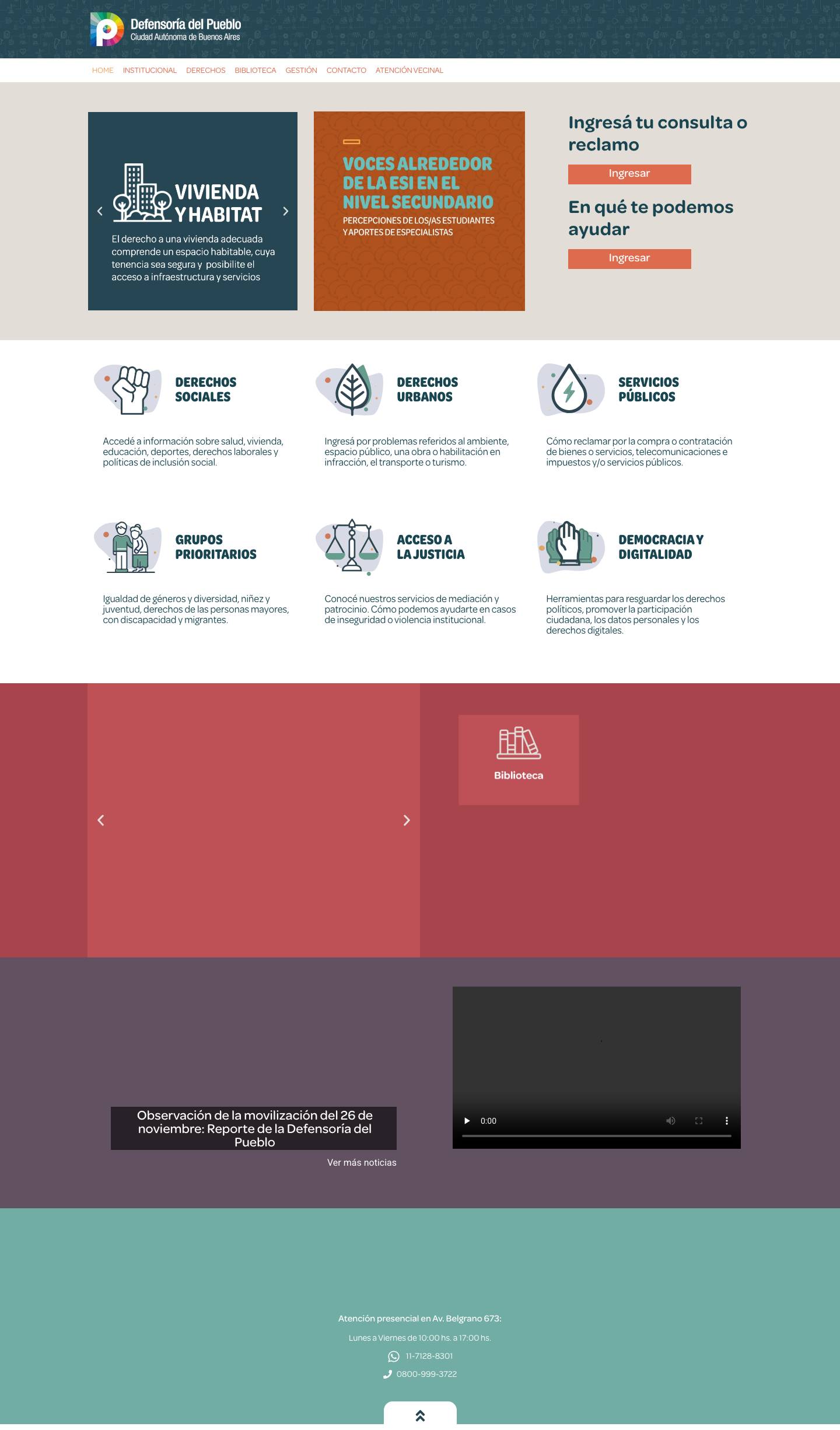 Home - Defensoría del Pueblo CABA - Full Screenshot