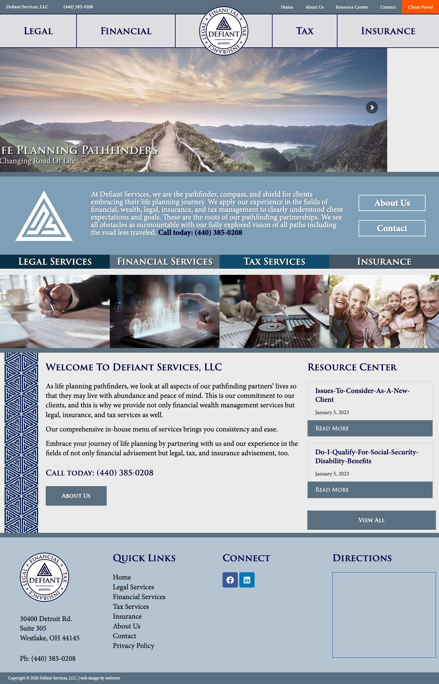Defiant Services, LLC | Your Life Planning Pathfinders | Westlake, OH - Full Screenshot