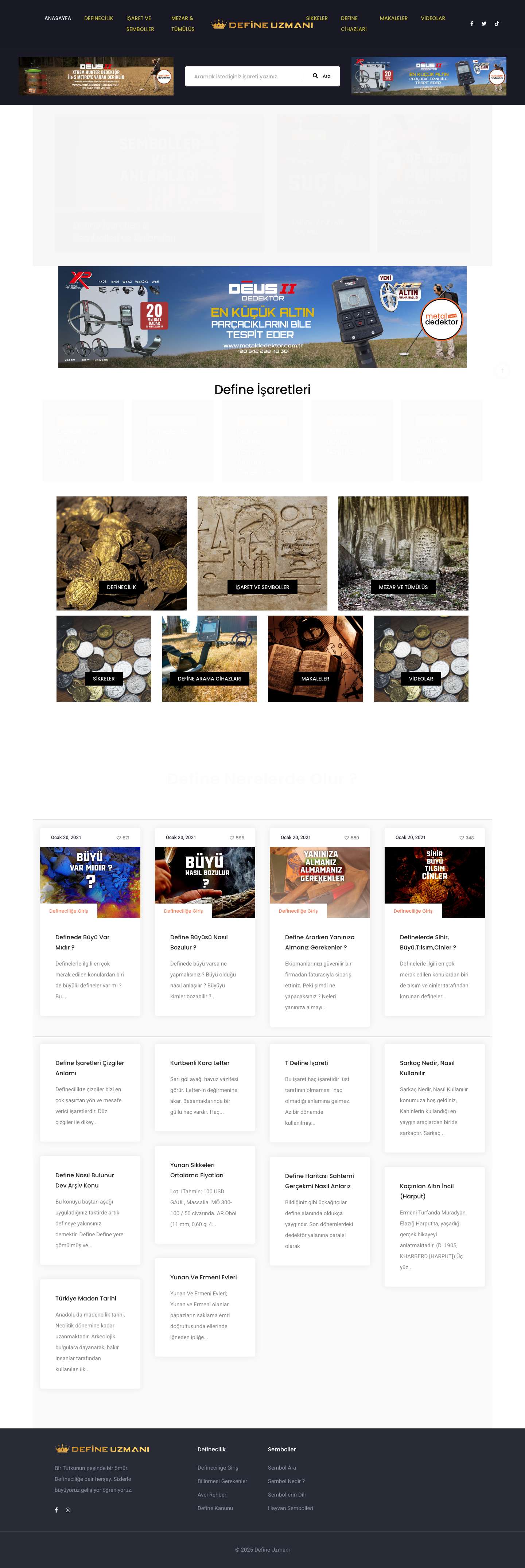 Define ve Defineciliğe Dair Her Şey – Define Uzmanı - Full Screenshot