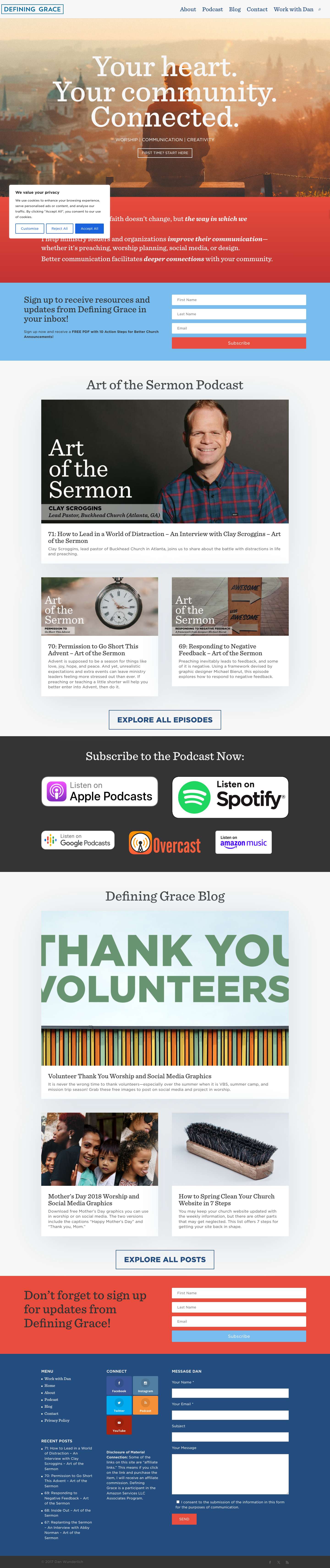 Home - Defining Grace - Full Screenshot