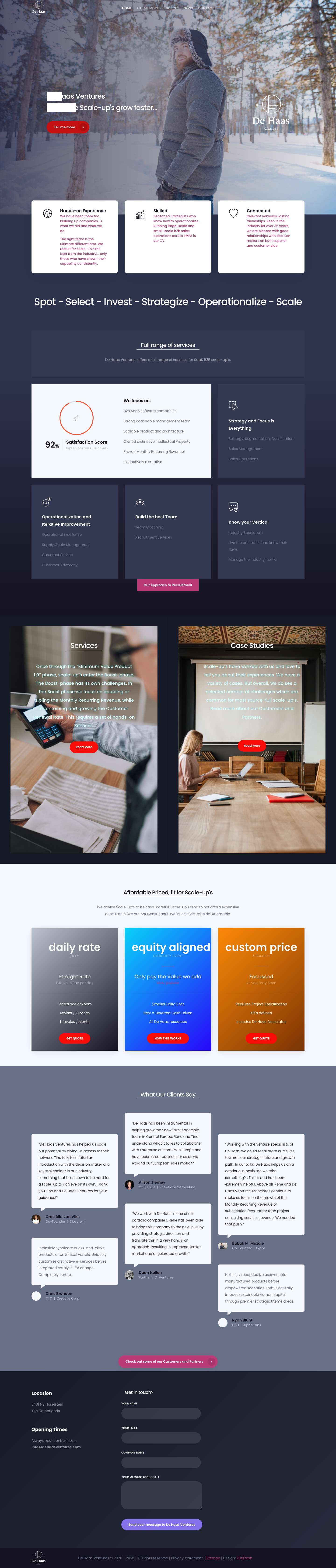 Home - De Haas Ventures - Full Screenshot