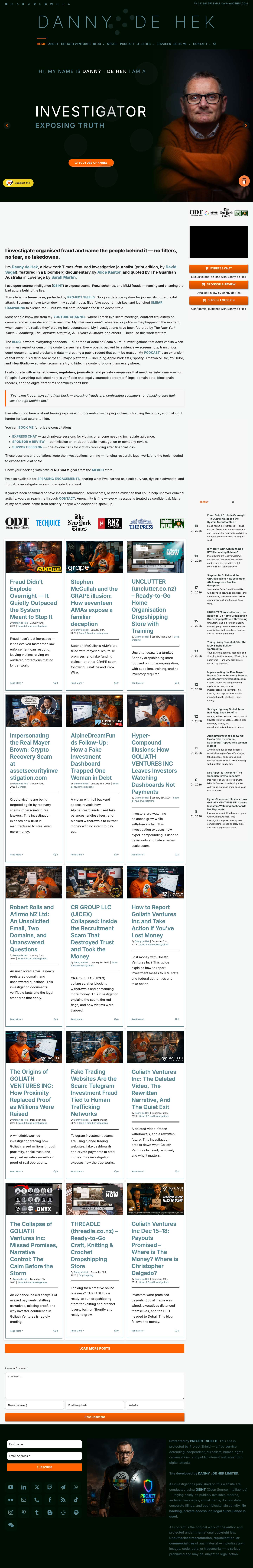 Danny de Hek — NYT Featured Investigative Journalist | OSINT - Full Screenshot