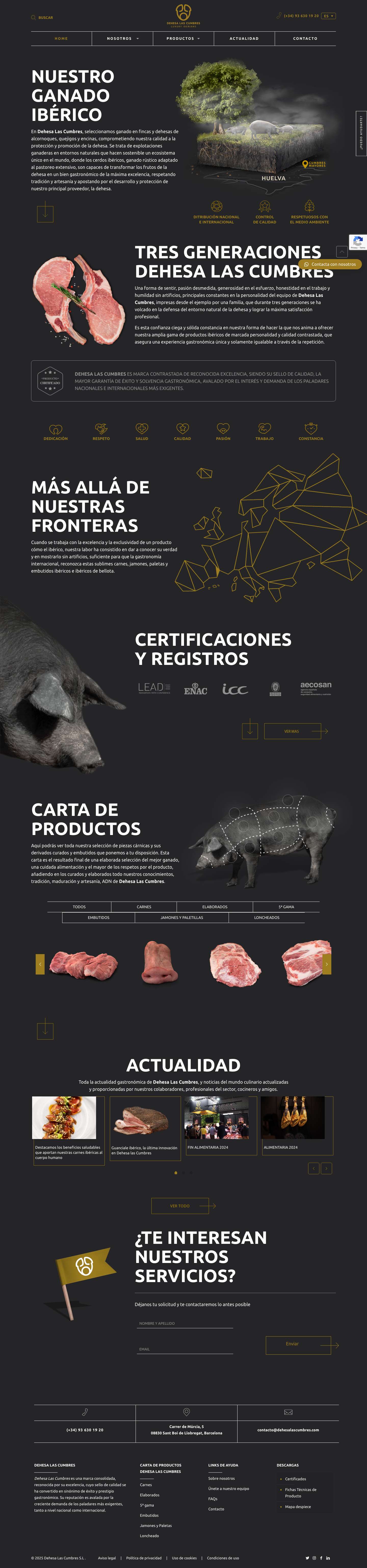 🥇🐷 HOME - Dehesa Las Cumbres - Full Screenshot