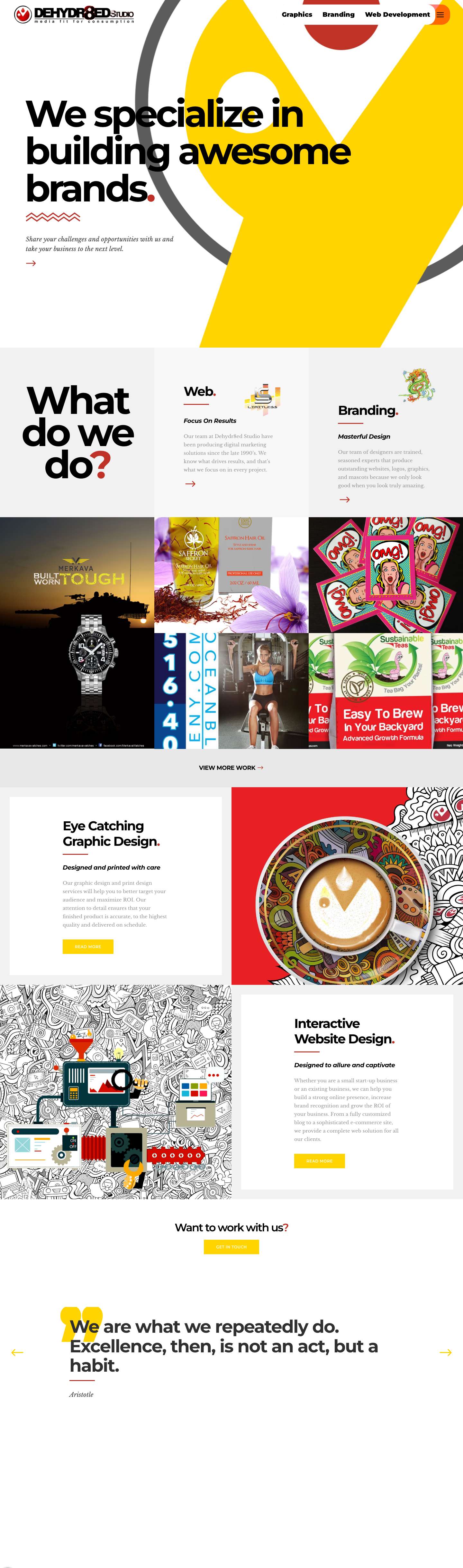 Full Service Design Agency | Dehydr8ed Studio | New York - Full Screenshot