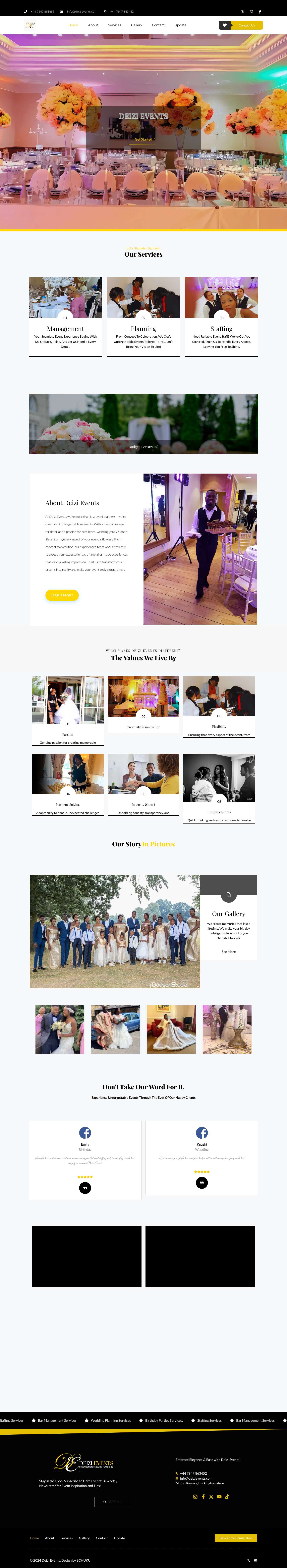 Home | DEIZI EVENTS - Full Screenshot