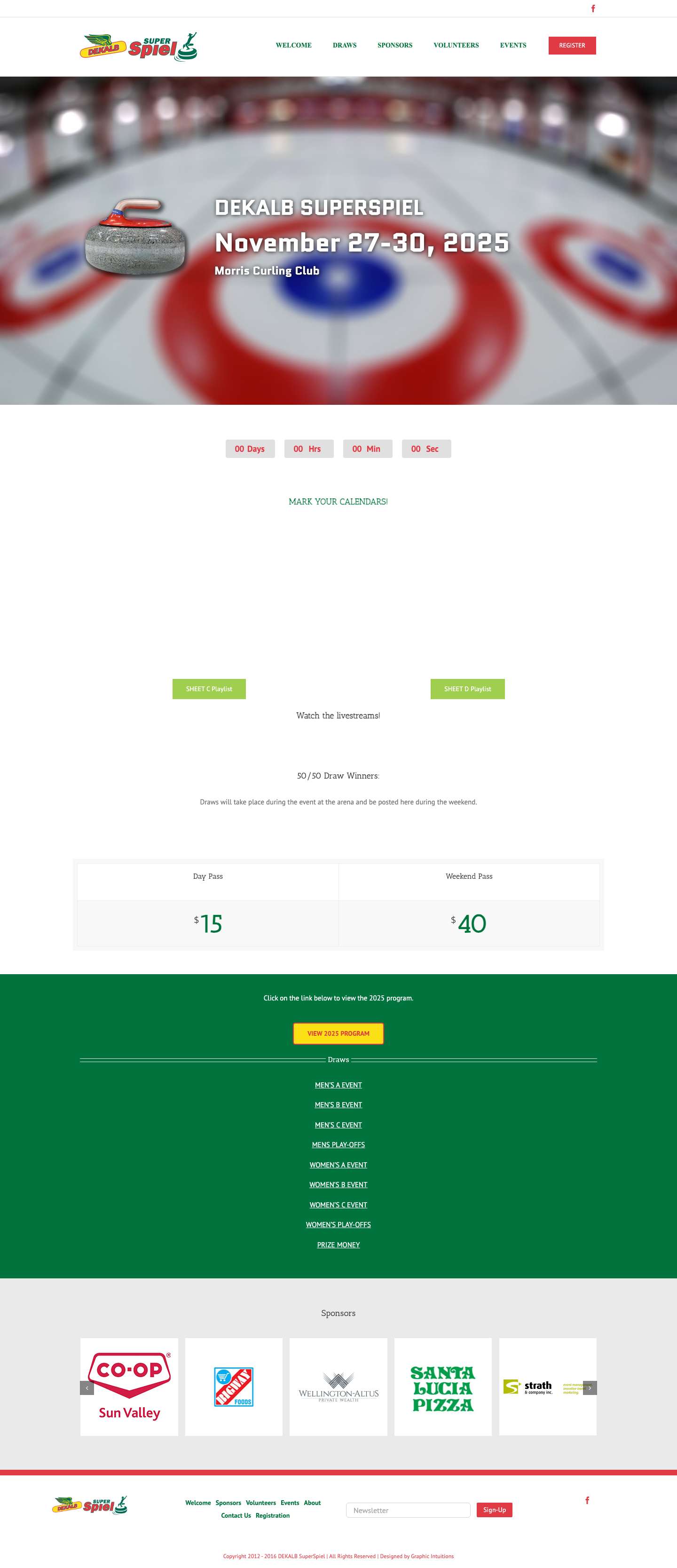 DEKALB SuperSpiel Curling Tournament Morris Manitoba - Full Screenshot