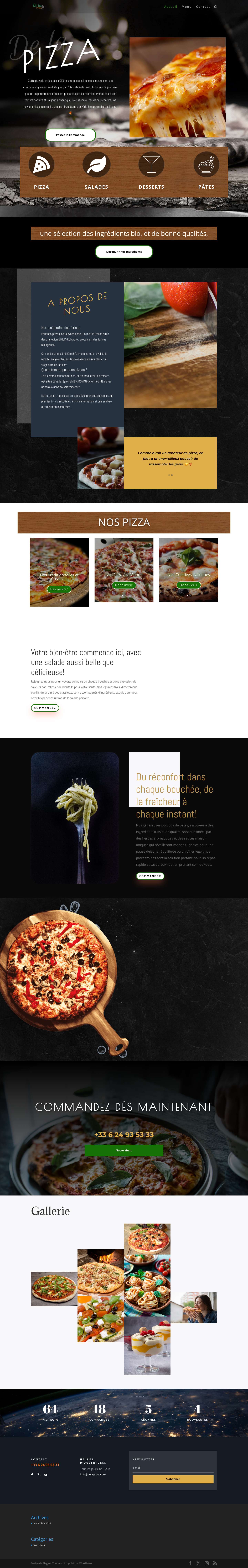 Accueil - DE LA PIZZA - Full Screenshot