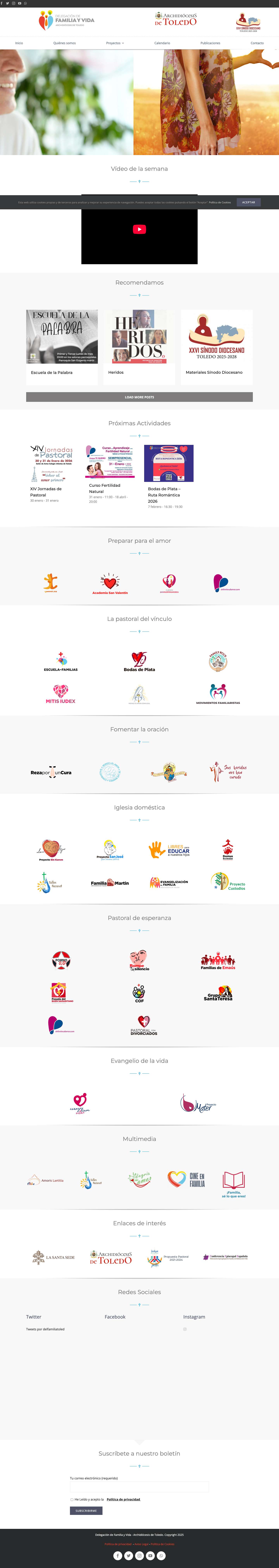 Delegación de Familia y Vida - Full Screenshot