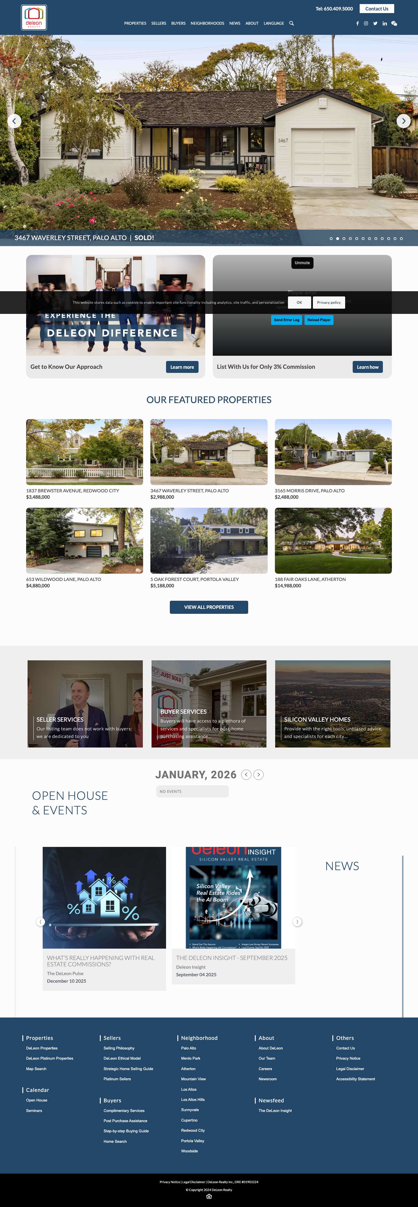 DeLeon Realty | Silicon Valley Real Estate at its Best - Full Screenshot