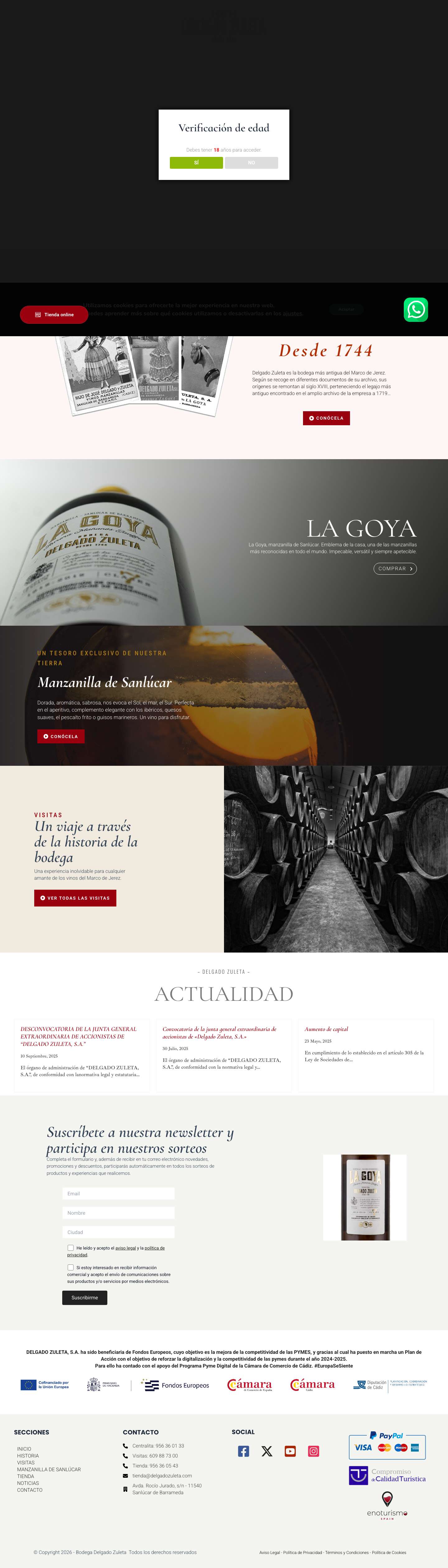 HOME - Bodega Delgado Zuleta - Full Screenshot