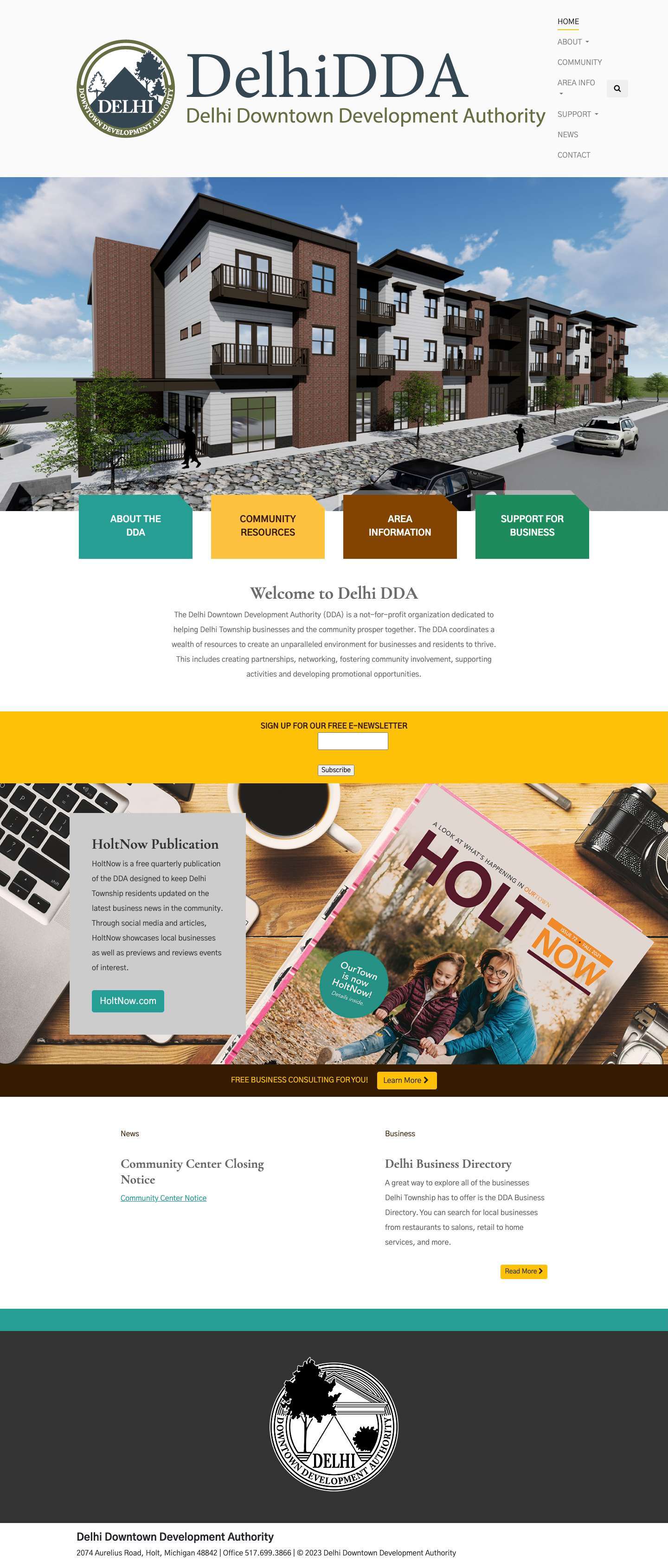 Holt Michigan | Delhi Downtown Development Authority - Full Screenshot
