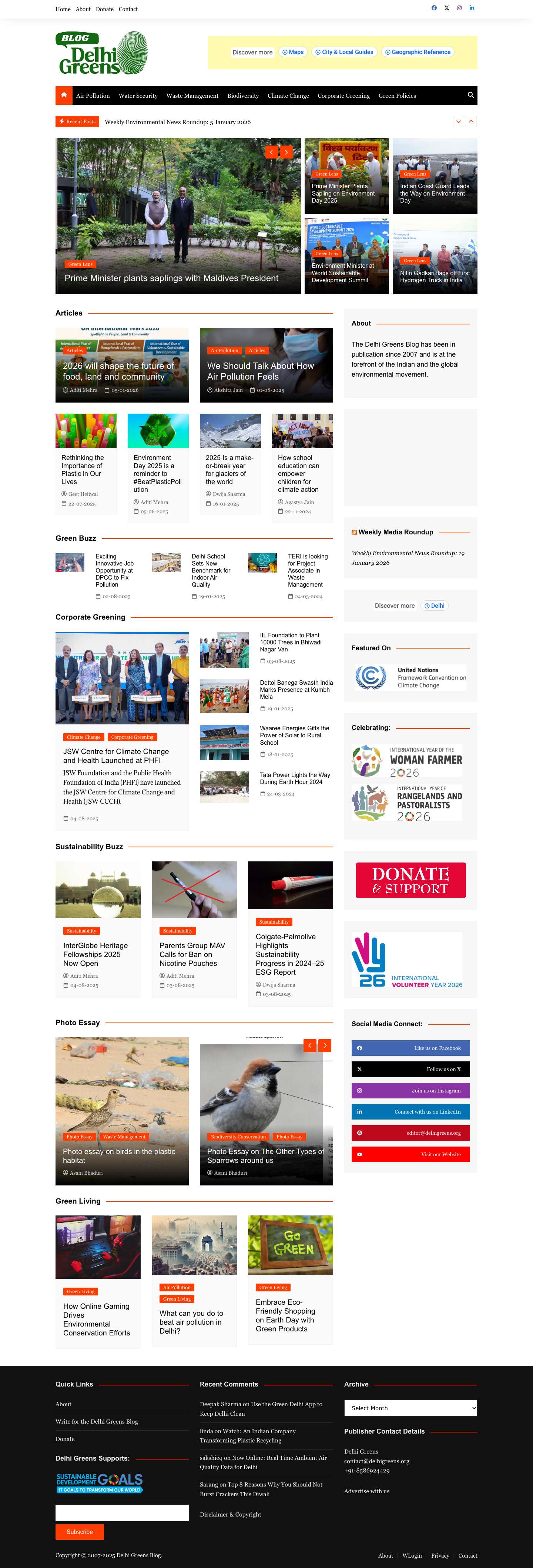 Home » Delhi Greens Blog - Full Screenshot