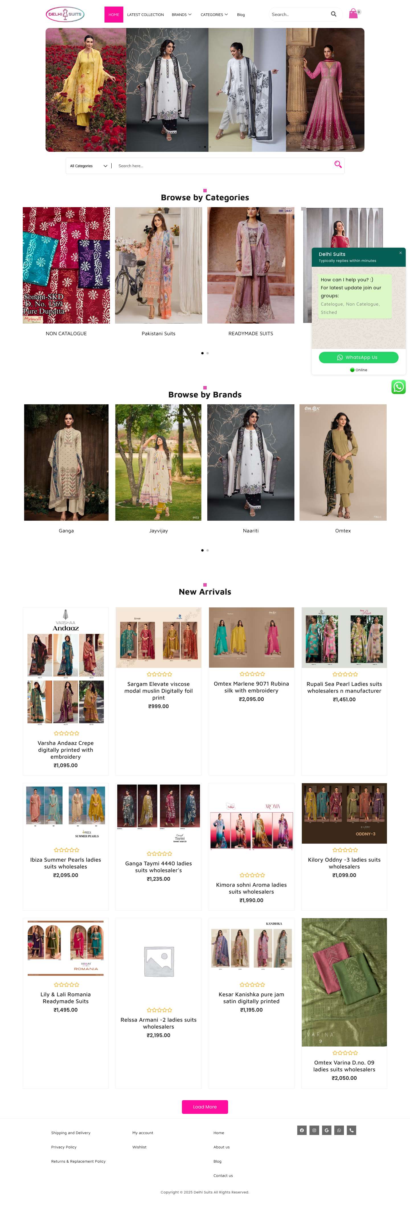 Delhi Suits | Brand Suits | Latest Collections | Readymade Suits - Full Screenshot