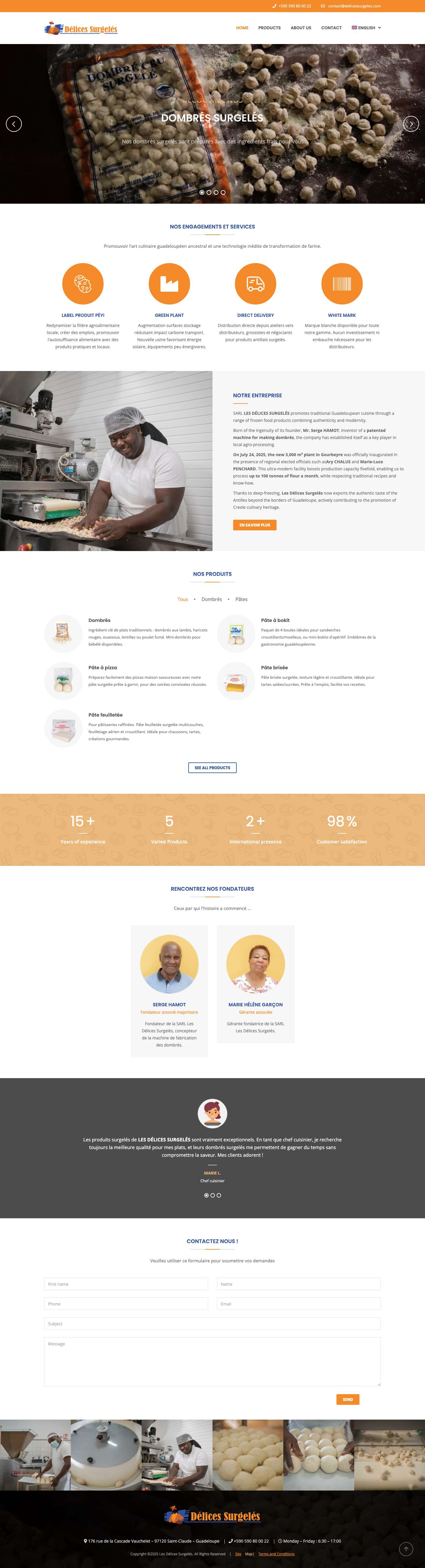 Les Délices Surgelés | Spécialités Antillaises Surgelées - Full Screenshot