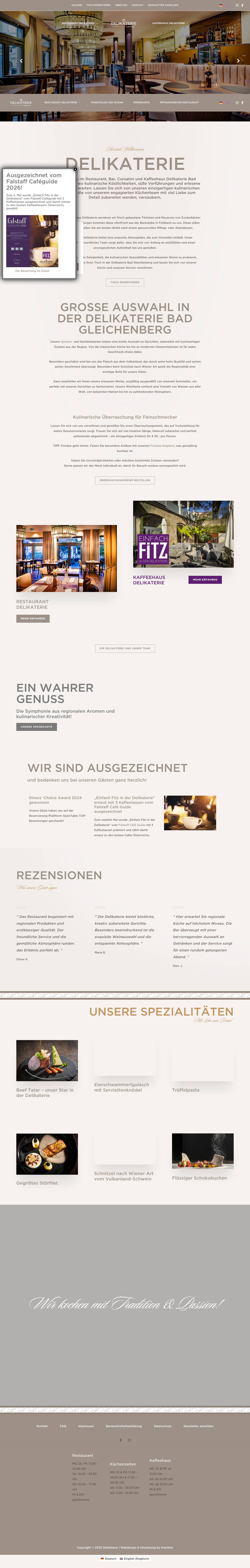 Delikaterie Bad Gleichenberg - Delikaterie - Full Screenshot