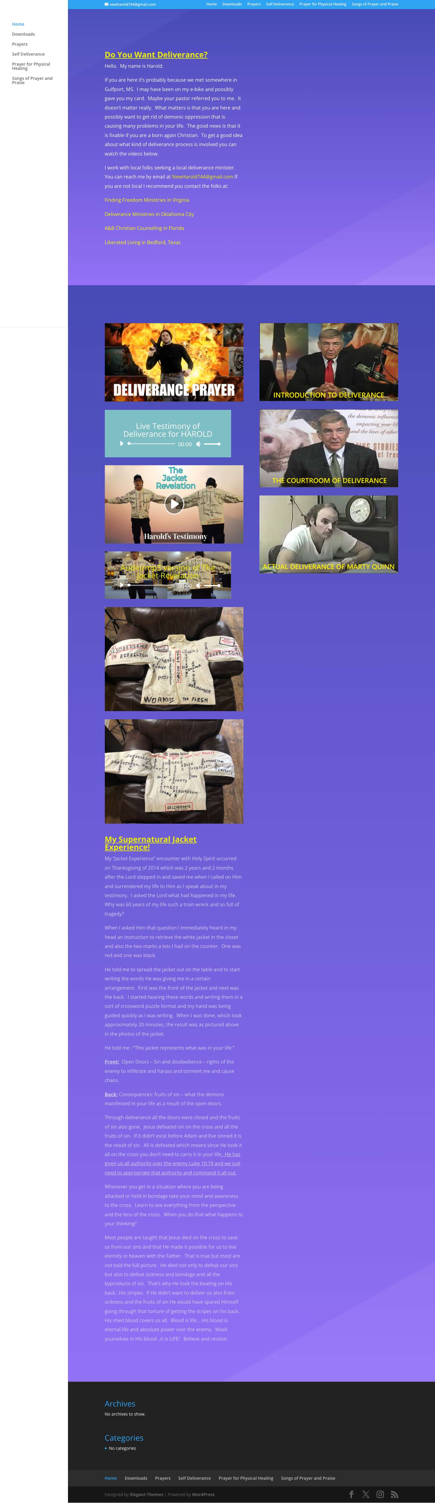 Home - DELIVERANCE 101 - Full Screenshot