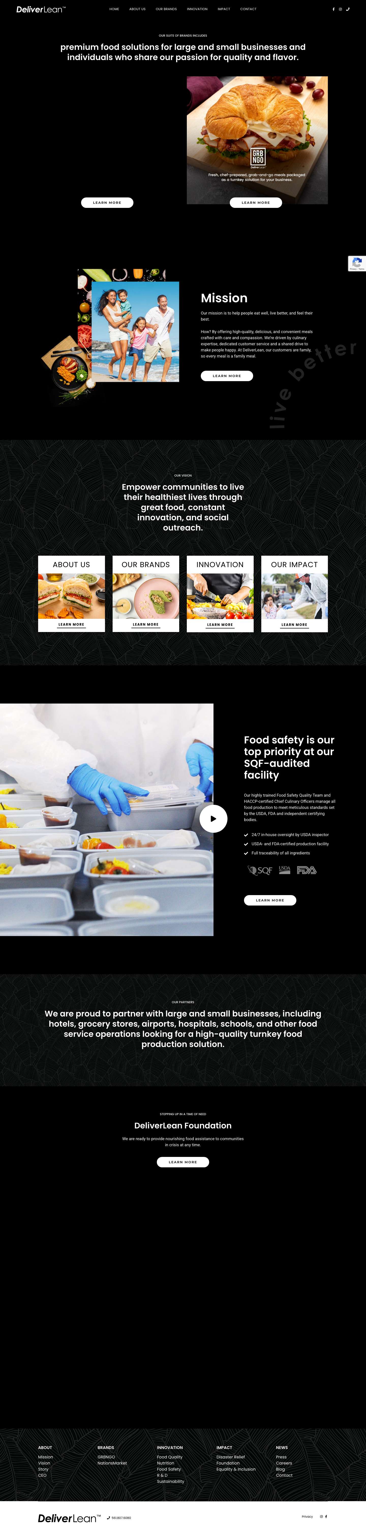 DeliverLean - Your Food Manufacturing Partner - Full Screenshot