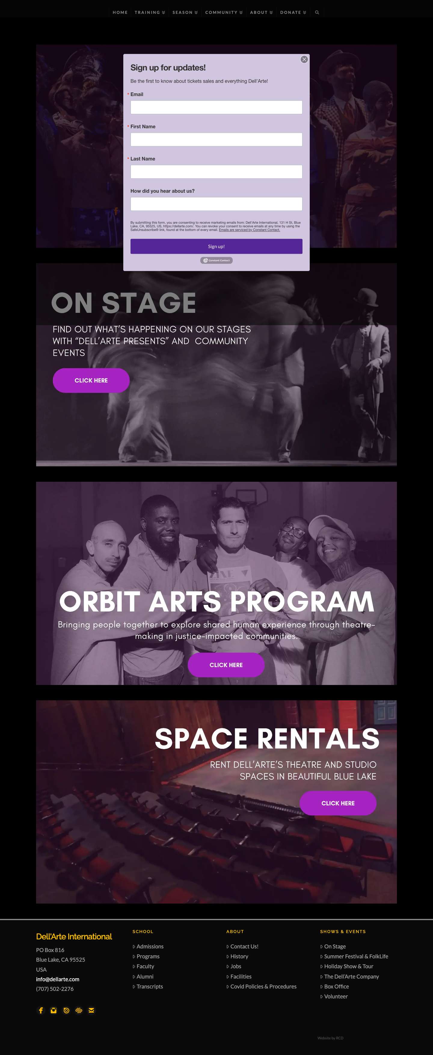 Dell'Arte International - School of Physical Theatre - Full Screenshot